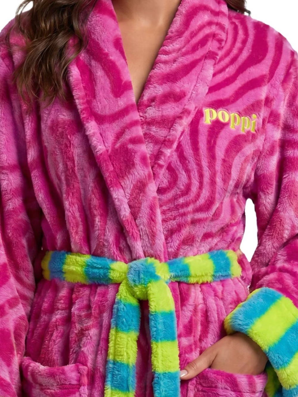 Poppi Bath Robe Pink - Picture 12 of 13